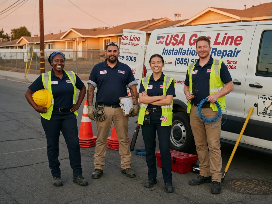 Gas Line Installation company in Oakford, IL